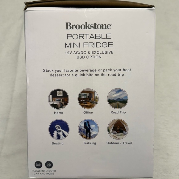 Brookstone Portable Mini Fridge 4L - Black & White - Picture 3 of 5